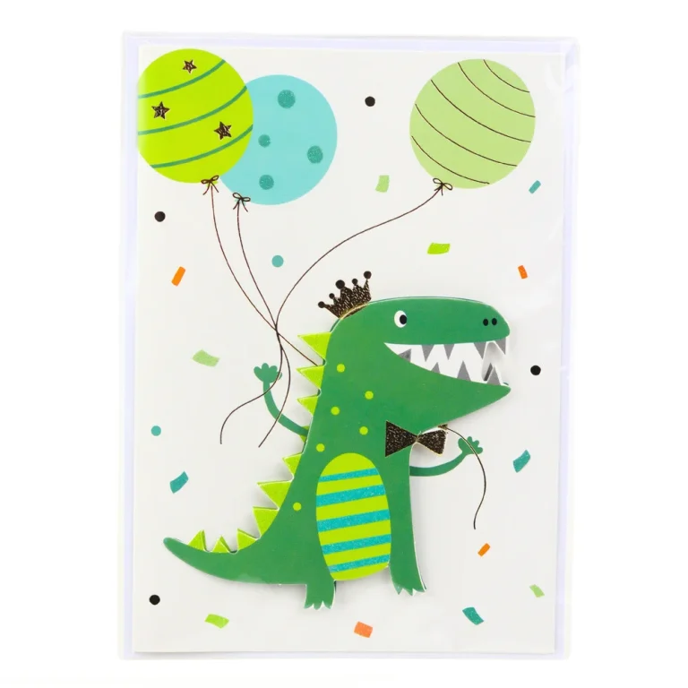 Čestitka 3d Jednorog Slon Žaba Dinosaur + Omotnica 3