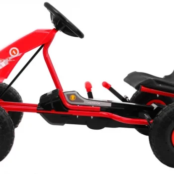 Champion Pedalni Go Kart Za Djecu 3+ Crveni + Napuhane Gume + Podesivo Sjedalo + Ručna Kočnica 3
