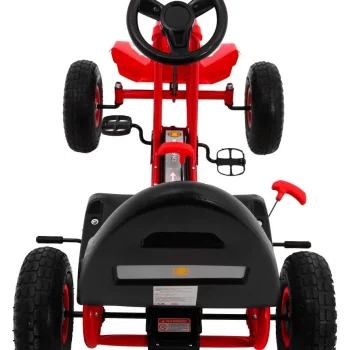Champion Pedalni Go Kart Za Djecu 3+ Crveni + Napuhane Gume + Podesivo Sjedalo + Ručna Kočnica 4