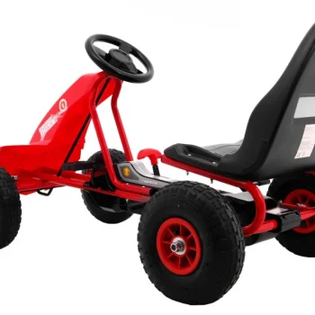 Champion Pedalni Go Kart Za Djecu 3+ Crveni + Napuhane Gume + Podesivo Sjedalo + Ručna Kočnica 6