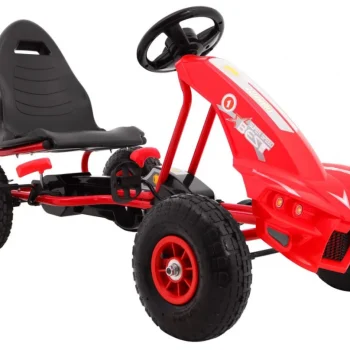 Champion Pedalni Go Kart Za Djecu 3+ Crveni + Napuhane Gume + Podesivo Sjedalo + Ručna Kočnica 7