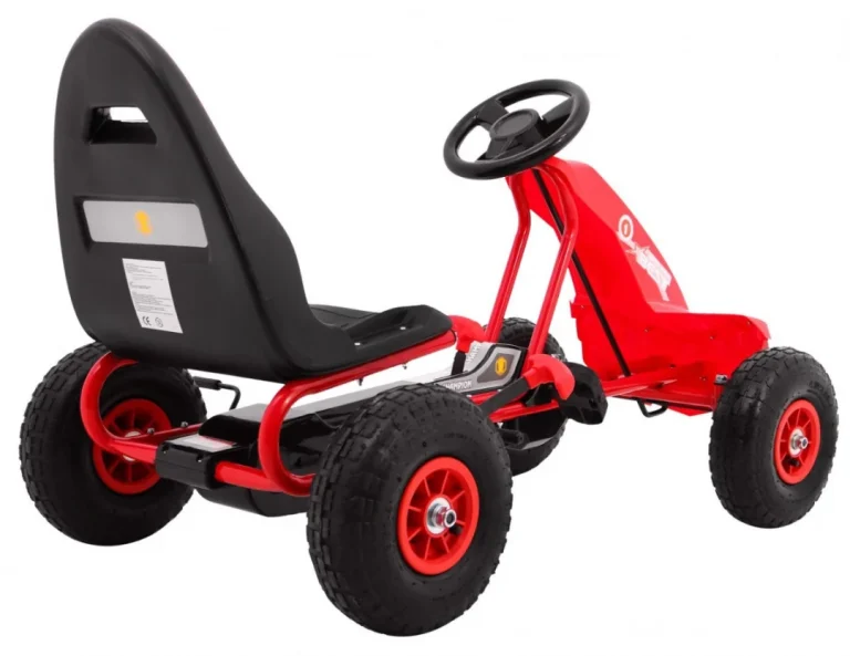 Champion Pedalni Go Kart Za Djecu 3+ Crveni + Napuhane Gume + Podesivo Sjedalo + Ručna Kočnica 8