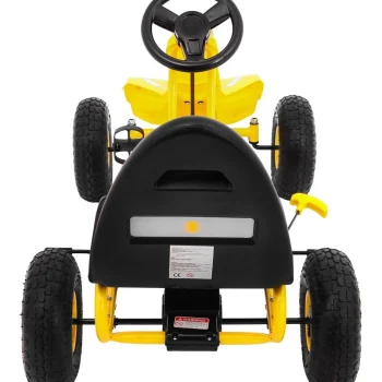 Champion Pedalni Go Kart Za Djecu 3+ žuti + Napuhane Gume + Podesivo Sjedalo + Ručna Kočnica 8