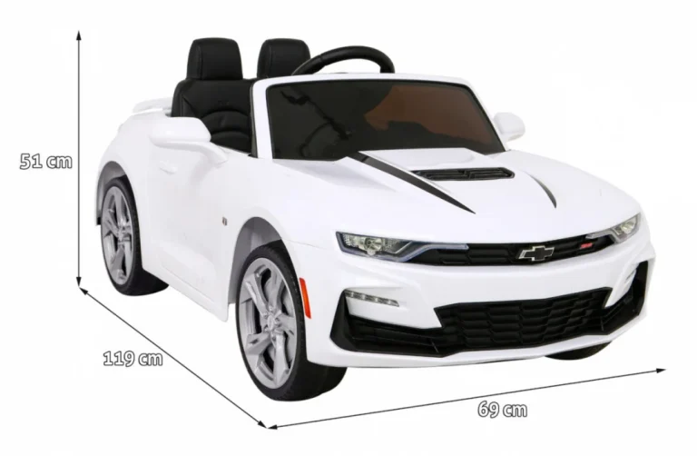 Chevrolet Camaro 2ss Na Baterije Bijeli + Daljinski Upravljač + Eva Kotači + Spori Start + Svjetlosni Zvukovi, Bijela 2