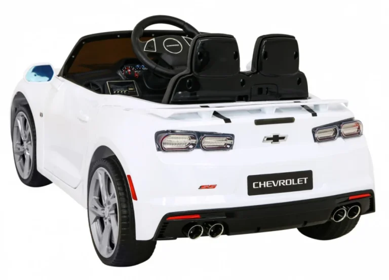 Chevrolet Camaro 2ss Na Baterije Bijeli + Daljinski Upravljač + Eva Kotači + Spori Start + Svjetlosni Zvukovi, Bijela 5