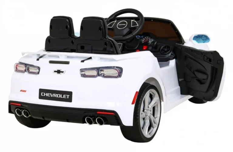 Chevrolet Camaro 2ss Na Baterije Bijeli + Daljinski Upravljač + Eva Kotači + Spori Start + Svjetlosni Zvukovi, Bijela 7