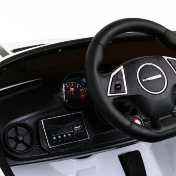 Chevrolet Camaro 2ss Na Baterije Bijeli + Daljinski Upravljač + Eva Kotači + Spori Start + Svjetlosni Zvukovi, Bijela 8