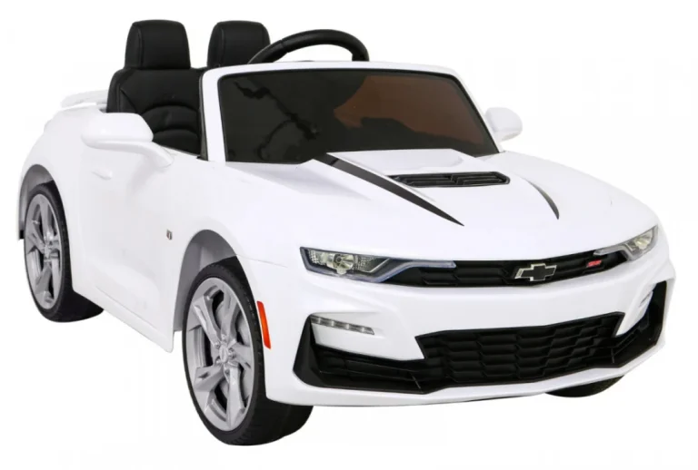 Chevrolet Camaro 2ss Na Baterije Bijeli + Daljinski Upravljač + Eva Kotači + Spori Start + Svjetlosni Zvukovi, Bijela 9