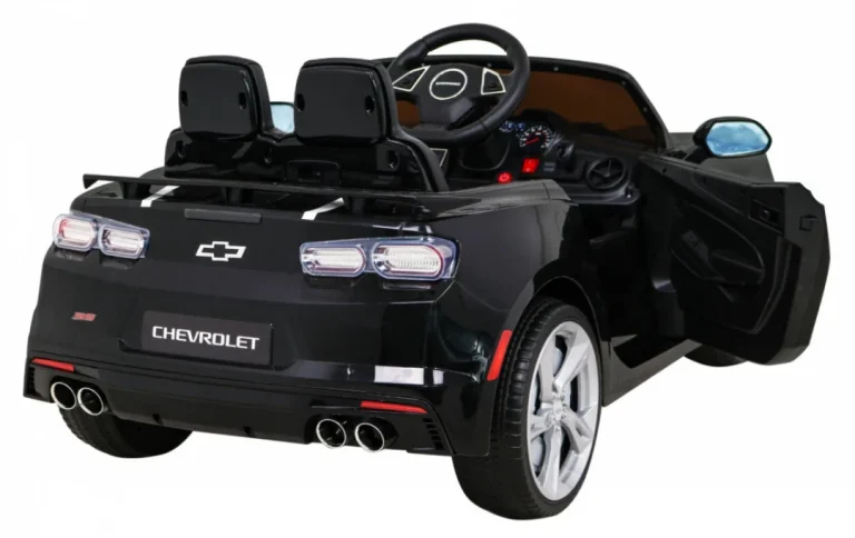 Chevrolet Camaro 2ss Na Baterije Crni + Daljinski Upravljač + Eva Kotači + Spori Start + Svjetlosni Zvukovi, Crna 10