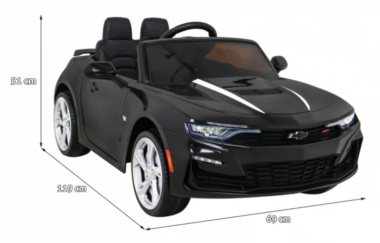 Chevrolet Camaro 2ss Na Baterije Crni + Daljinski Upravljač + Eva Kotači + Spori Start + Svjetlosni Zvukovi, Crna 3