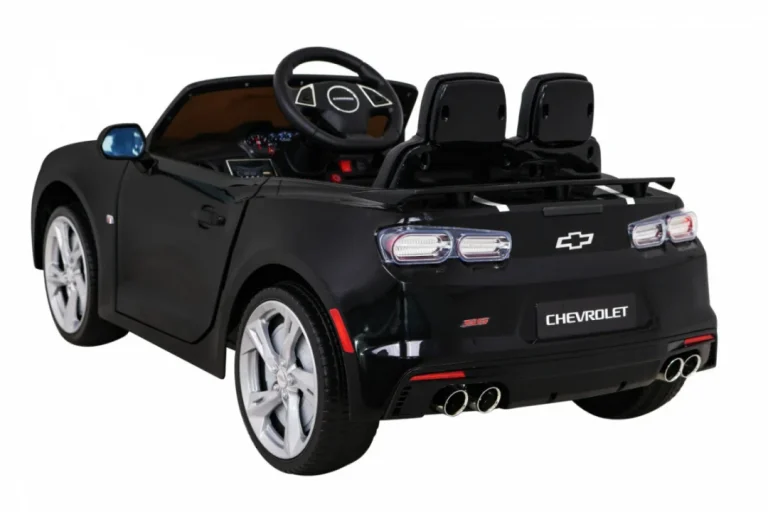 Chevrolet Camaro 2ss Na Baterije Crni + Daljinski Upravljač + Eva Kotači + Spori Start + Svjetlosni Zvukovi, Crna 6