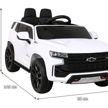 Chevrolet Tahoe Električni Automobil Za Djecu Bijeli + Daljinski Upravljač + Eva + Mp3, Bijela 2