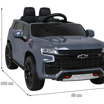 Chevrolet Tahoe Električni Automobil Za Djecu Sivi + Daljinski Upravljač + Eva + Mp3 Radio + Led, Crna 2
