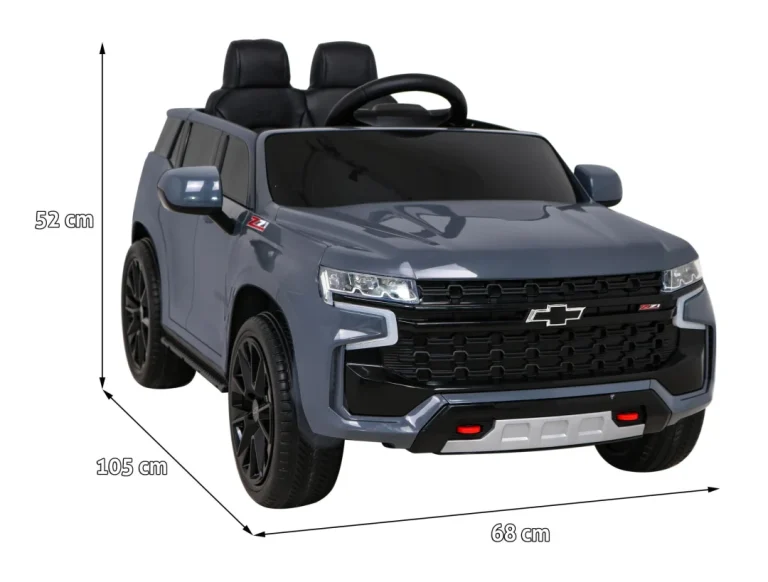 Chevrolet Tahoe Električni Automobil Za Djecu Sivi + Daljinski Upravljač + Eva + Mp3 Radio + Led, Crna 2