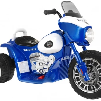 Chopper Dječji Motocikl Na Baterije, Plavi + 3 Kotača + Zvukovi + Led Svjetla, Plava Motor Na Akumulator 2