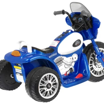 Chopper Dječji Motocikl Na Baterije, Plavi + 3 Kotača + Zvukovi + Led Svjetla, Plava Motor Na Akumulator 4