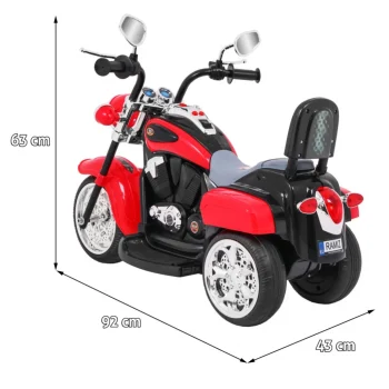 Chopper Nightbike Motocikl Na Akumulator, Crveni Motor Na Akumulator 2