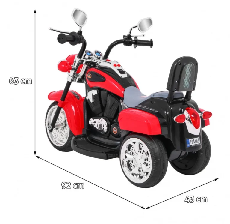 Chopper Nightbike Motocikl Na Akumulator, Crveni Motor Na Akumulator 2