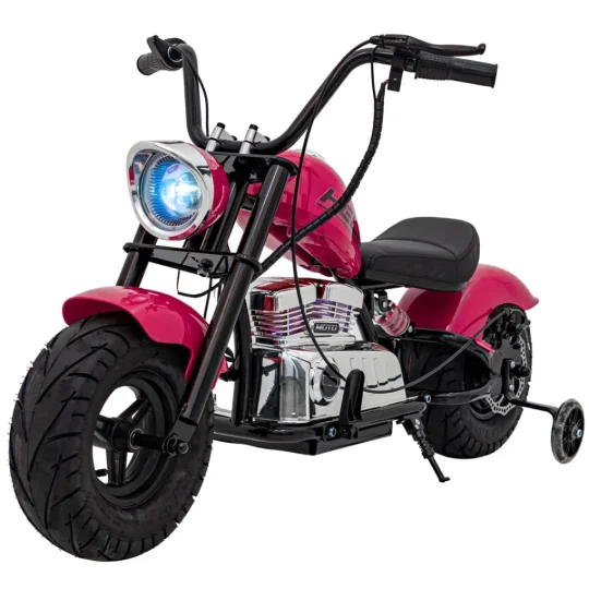 Chopper Warrior Ružičasto Motociklističko Vozilo Motor Na Akumulator 1