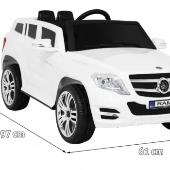 City Rider Autić Za Djecu Bijeli + Daljinski Upravljač + Podešavanje Volana + Spori Start + Mp3 Usb + Led, Bijela 2