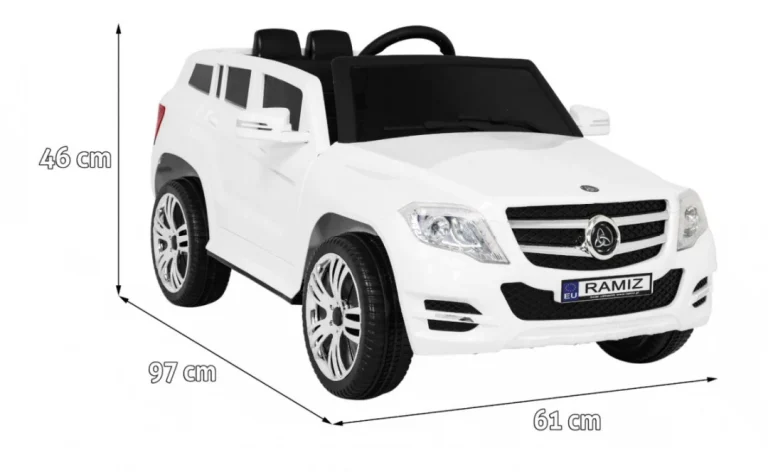 City Rider Autić Za Djecu Bijeli + Daljinski Upravljač + Podešavanje Volana + Spori Start + Mp3 Usb + Led, Bijela 2