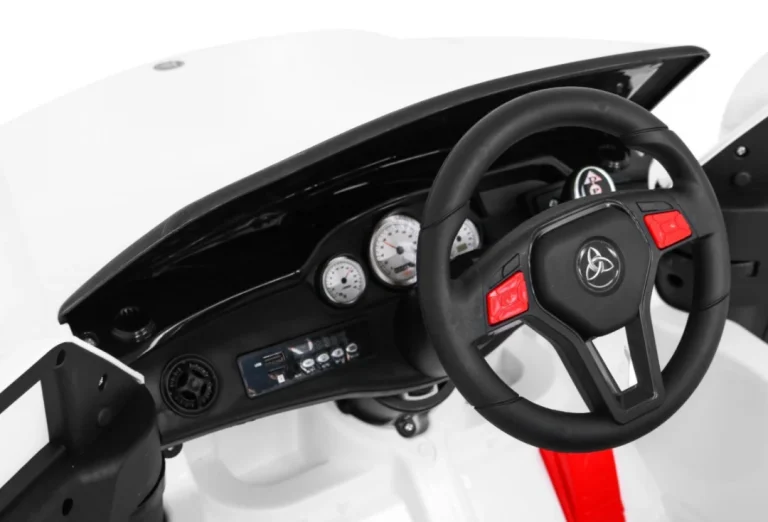 City Rider Autić Za Djecu Bijeli + Daljinski Upravljač + Podešavanje Volana + Spori Start + Mp3 Usb + Led, Bijela 8
