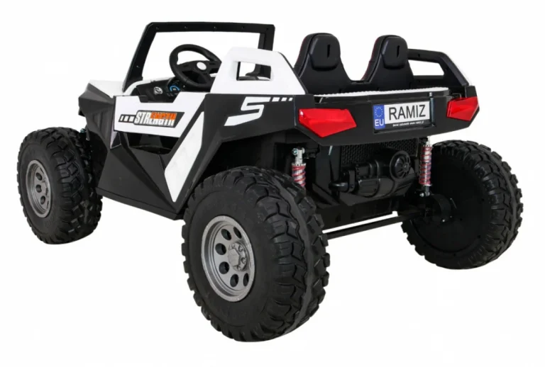 Clash Buggy Na Baterije Za 2 Djece Bijela + Daljinski Upravljač + 4x4 Pogon + Podešavanje Sjedala + 5