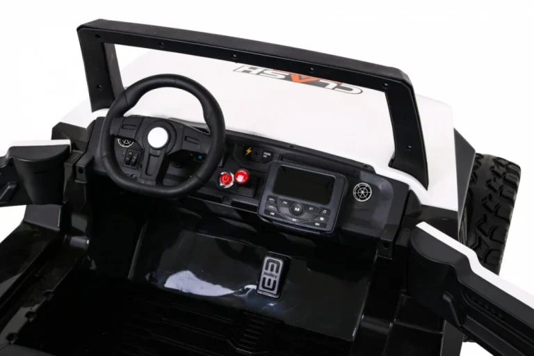 Clash Buggy Na Baterije Za 2 Djece Bijela + Daljinski Upravljač + 4x4 Pogon + Podešavanje Sjedala + 8
