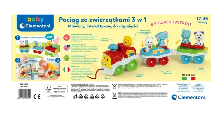 Clementoni Interaktivni Vlak Sa životinjama (pl) 50802 5