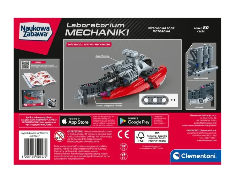 Clementoni Mehanički Laboratorij Trkaći Motorni Brod 50247 9
