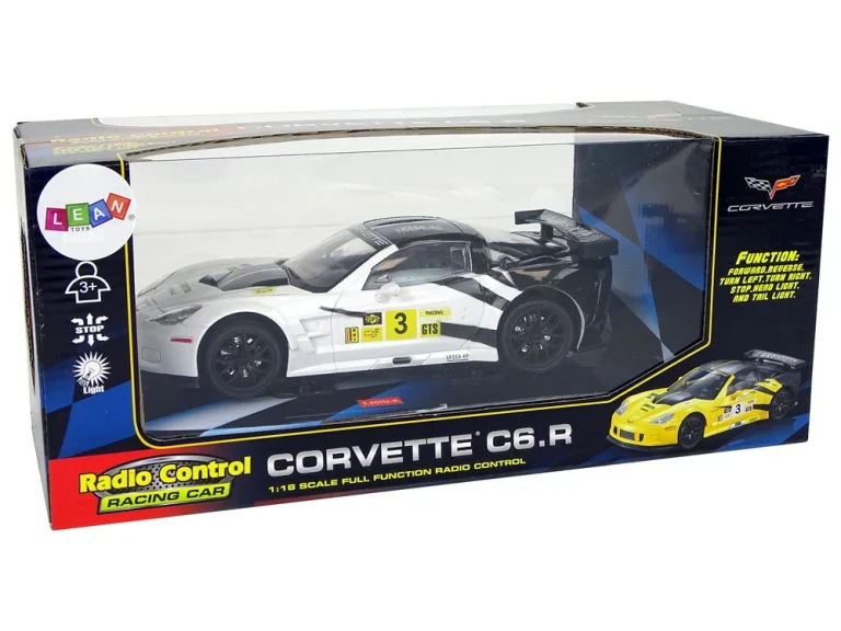 Corvette C6.r Automobil Na Daljinsko Upravljanje, 1:18, Bijeli 8
