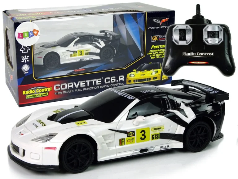 Corvette C6.r Automobil Na Daljinsko Upravljanje, 1:24, Bijeli 1
