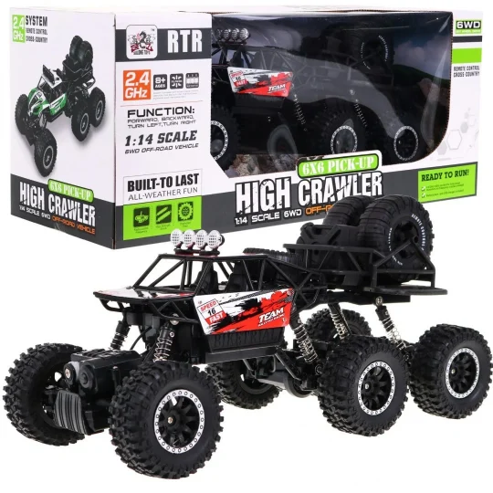 Crawler High Za Djecu 8+ Model Na Daljinsko Upravljanje 1:14 6x6 Pogon + Rezervni Kotači 1