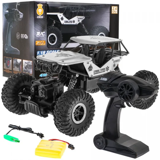 Crawler Monster Za Djecu 6, Model Na Daljinsko Upravljanje, Srebrni, 1:18, Ekstremna Vožnja 1