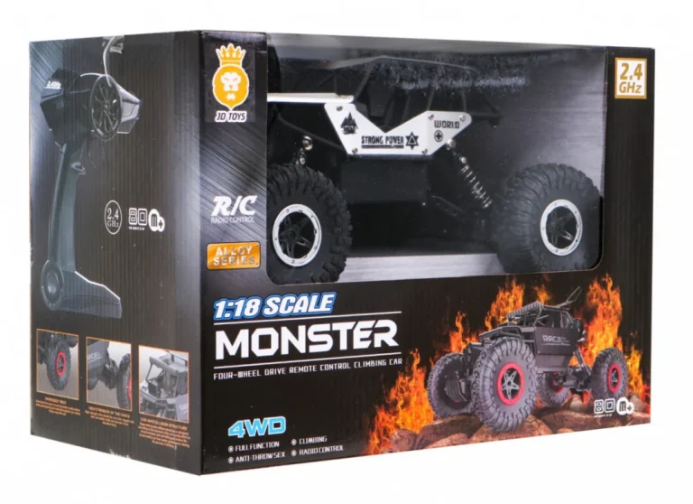 Crawler Monster Za Djecu 6, Model Na Daljinsko Upravljanje, Srebrni, 1:18, Ekstremna Vožnja 8