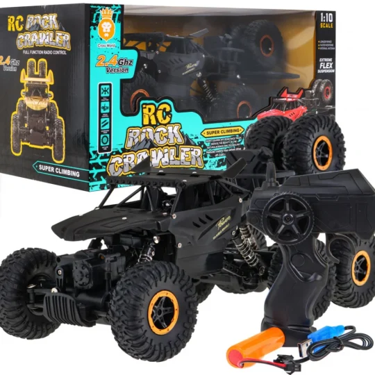 Crawler Rock Za Djecu 6+ Model Na Daljinsko Upravljanje 1:10 6x6 Pogon + Rezervni Kotači, Crna 1