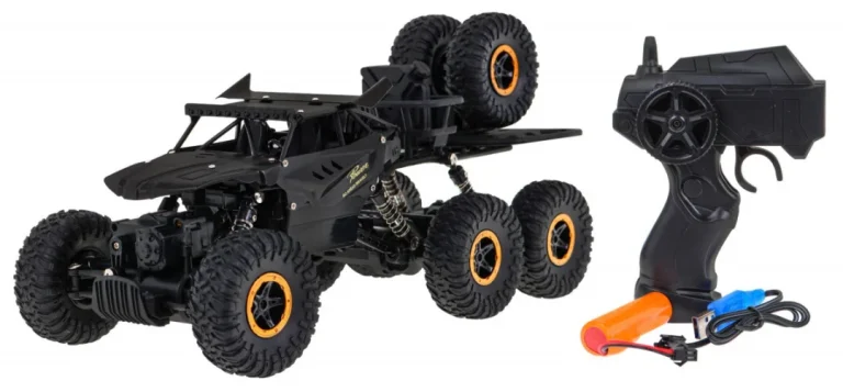 Crawler Rock Za Djecu 6+ Model Na Daljinsko Upravljanje 1:10 6x6 Pogon + Rezervni Kotači, Crna 2