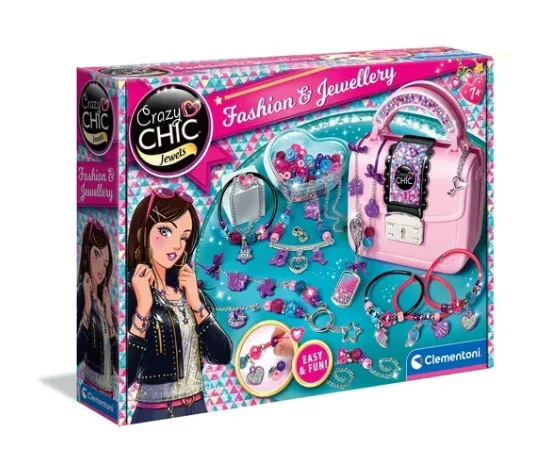 Crazy Chic Diy Set S Torbicom, Perlicama I Narukvicama Clementoni 17651 1