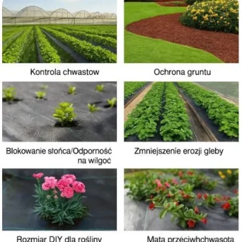 Crni Agrotekstil Protiv Korova 160 Cm × 50 M 90 G/m² + Sidra 7