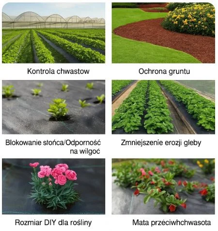Crni Agrotekstil Protiv Korova 160 Cm × 50 M 90 G/m² + Sidra 7