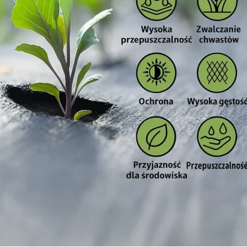Crni Agrotekstil Protiv Korova 160 Cm × 50 M 90 G/m² + Sidra 8