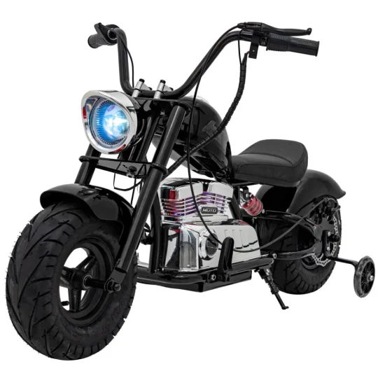 Crni Motocikl Chopper Warrior, Crna Motor Na Akumulator 1