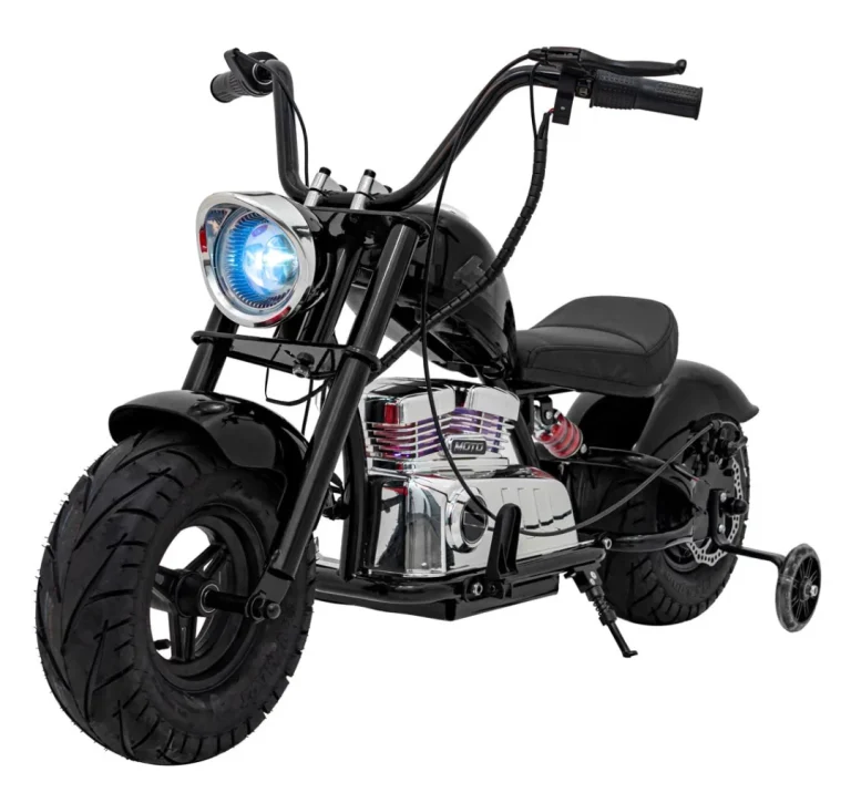 Crni Motocikl Chopper Warrior, Crna Motor Na Akumulator 1