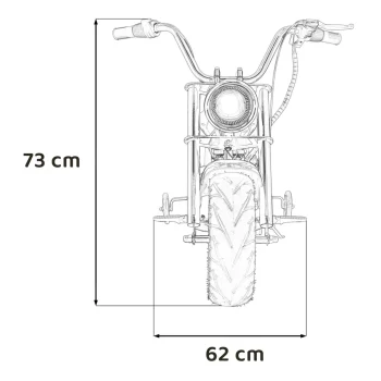 Crni Motocikl Chopper Warrior, Crna Motor Na Akumulator 2