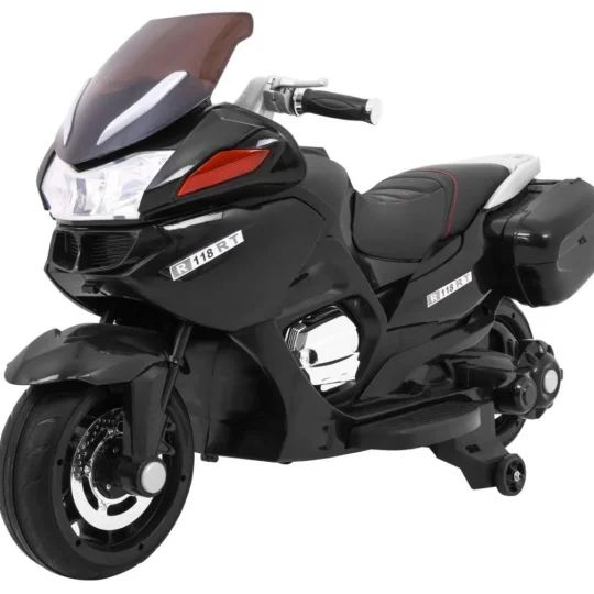Crni Trkački Motocikl, Crna Motor Na Akumulator 1