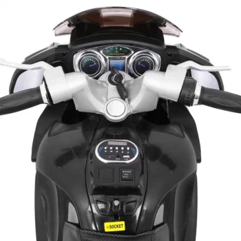 Crni Trkački Motocikl, Crna Motor Na Akumulator 10