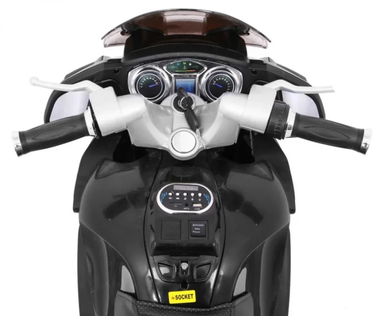 Crni Trkački Motocikl, Crna Motor Na Akumulator 10