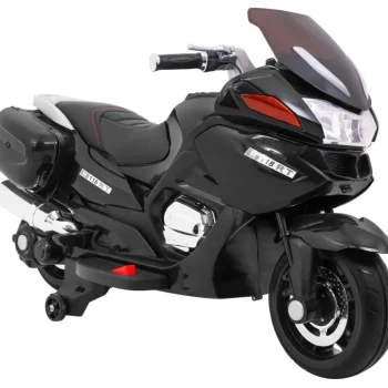Crni Trkački Motocikl, Crna Motor Na Akumulator 12