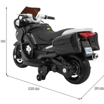 Crni Trkački Motocikl, Crna Motor Na Akumulator 3