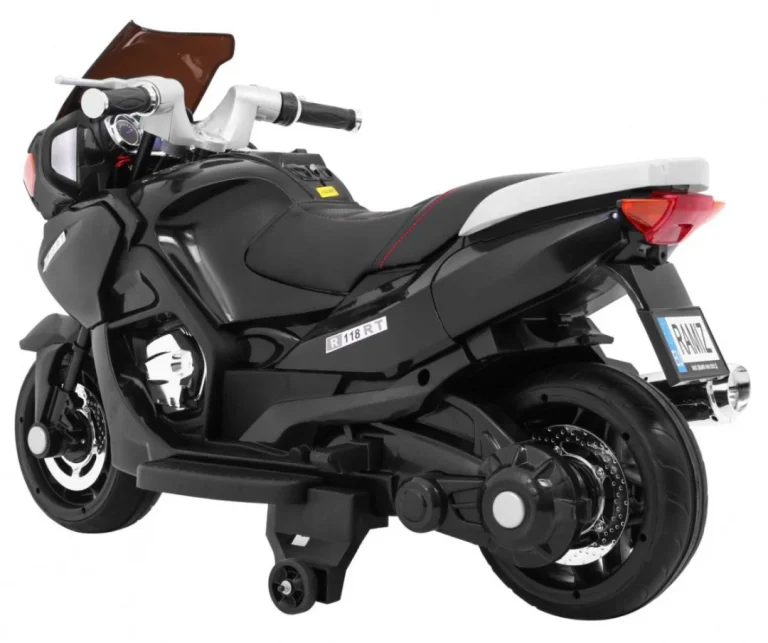 Crni Trkački Motocikl, Crna Motor Na Akumulator 4